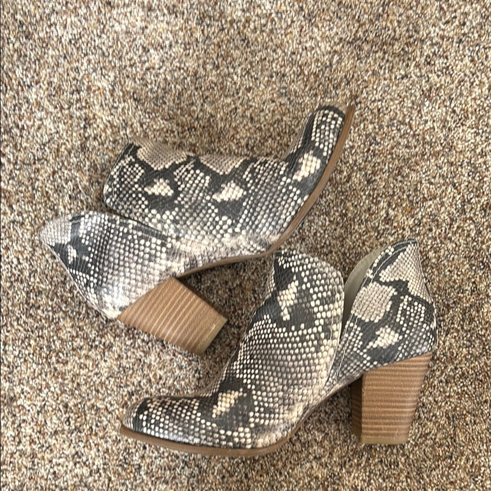 Snakeskin Ankle Boots